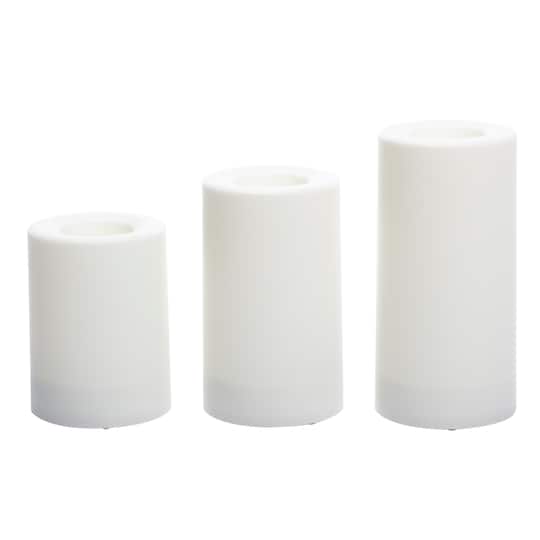 White 3-Pack LED Pillar Candles by Ashland®